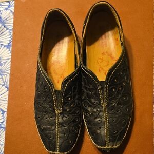 PIKOLINOS Black Leather Loafers